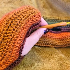 Crochet handmade fingerless acrylic gloves